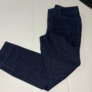 LOFT size 4 Ankle, Deep Indigo, Straight, zippered ankle Jeans
